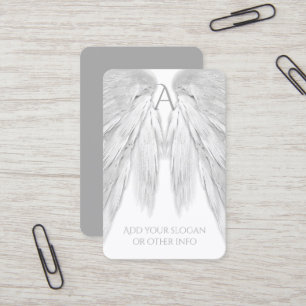 ANGEL WINGS White Light Grey Business Card