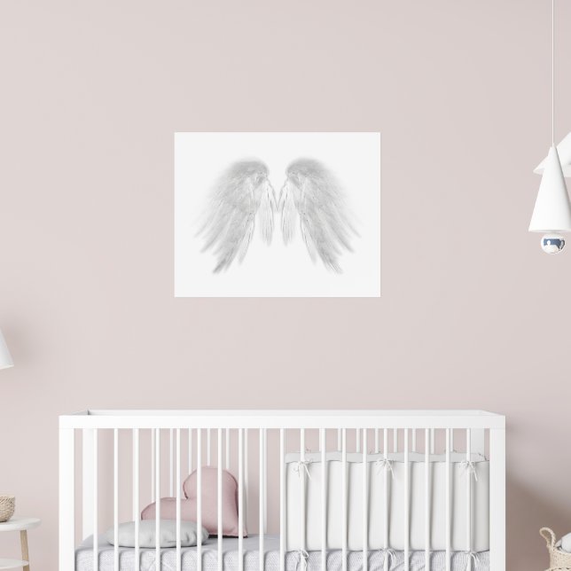 ANGEL WINGS White Poster (Nursery 2)