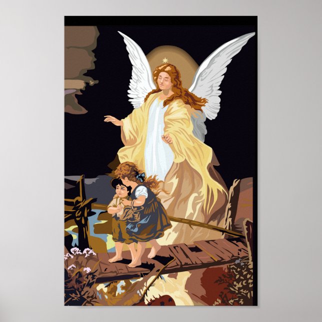  Angel  Wings with children Poster (Front)