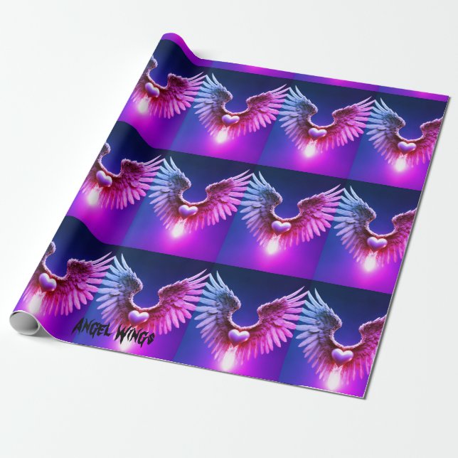 Angel Wings Wrapping Paper (Unrolled)