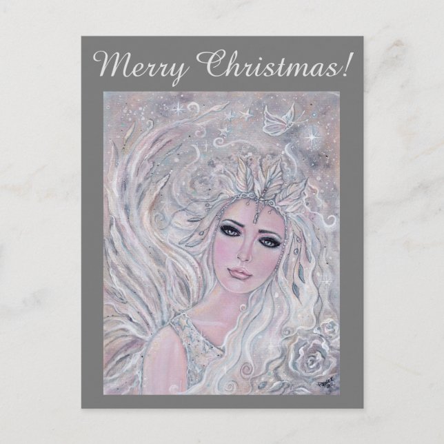 Angel Winter rose by Renee Lavoie Postcard (Front)
