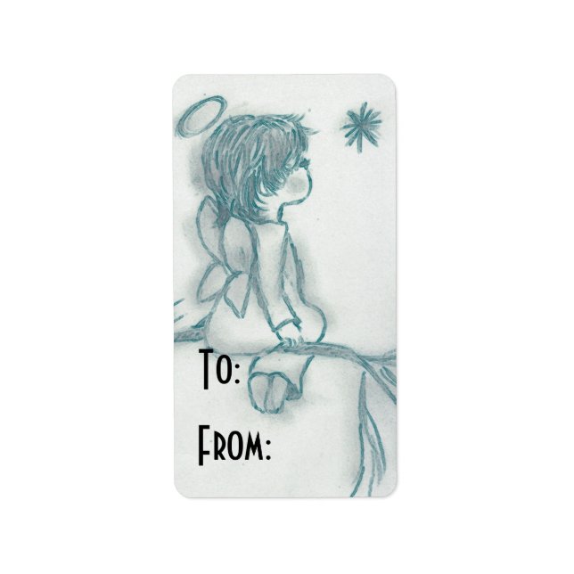 Angel Wishing On A Star - Turquoise Label (Front)