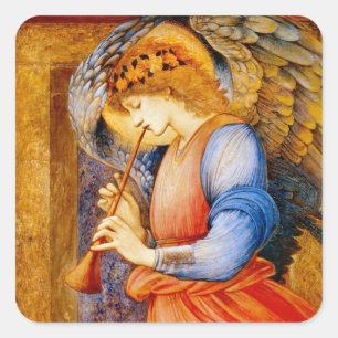 Angel With a Trumpet Square Sticker