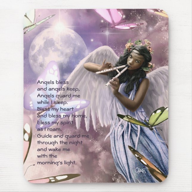 Angel with Butterflies Custom Gift Mousepad (Front)