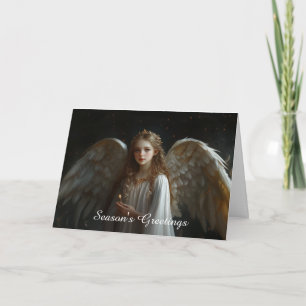 Angel With Candle Christmas Card