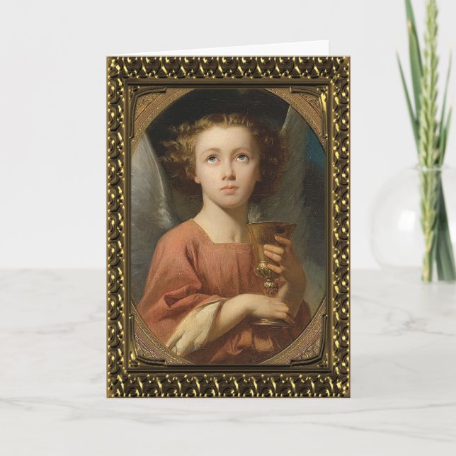 Angel With Chalise - Vintage Fine Art Card (Front)