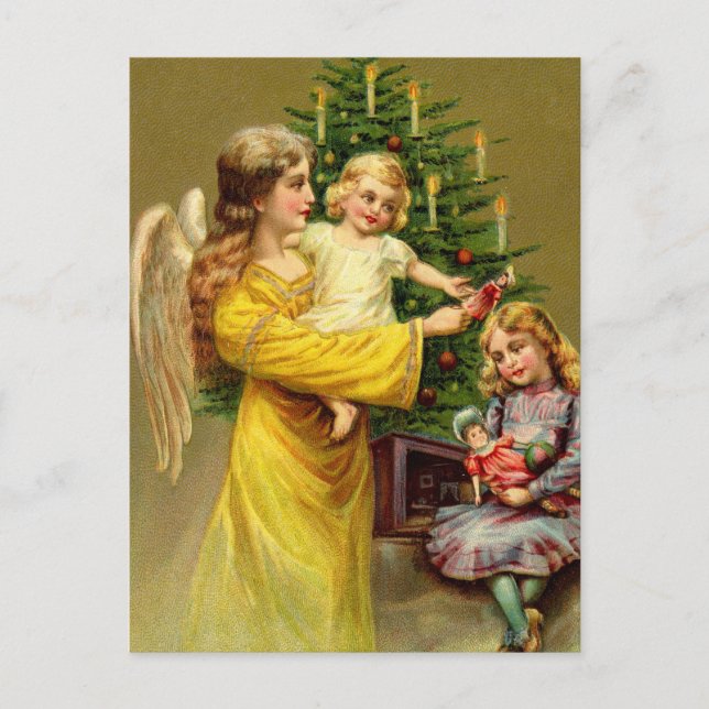 Angel with Children and Tree Postcard (Front)