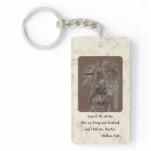 Angel with Cross  Keychain