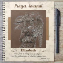 Angel with Cross Prayer Journal Notebook