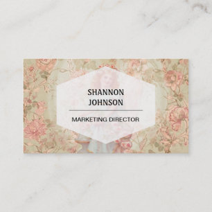Angel with flowers business card