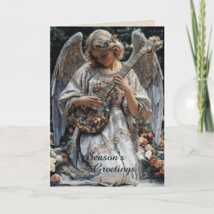 Angel With Guitar Christmas  Card