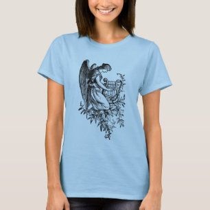 Angel With Harp And Flora T-Shirt