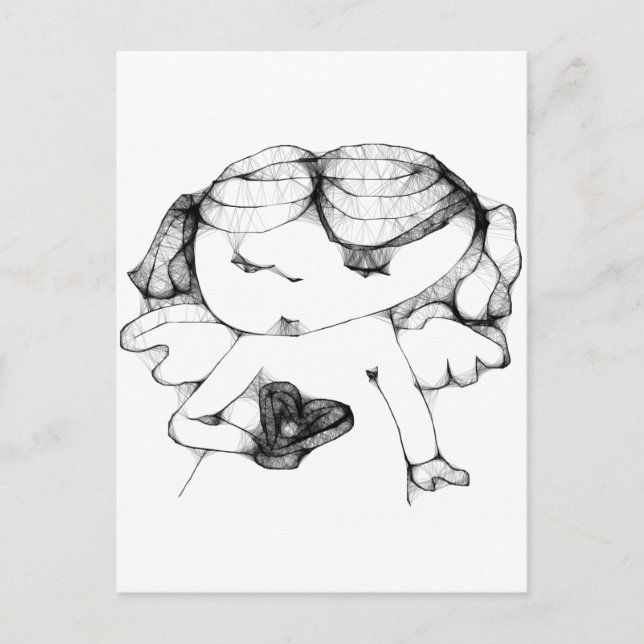 Angel with heart postcard (Front)