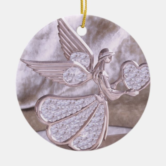 Angel with Heart with Heart Ornament (Front)