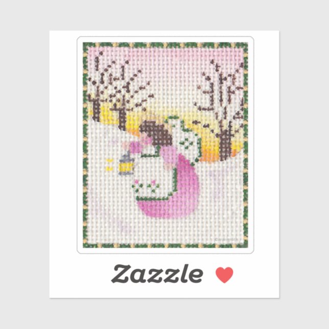 Angel with Lantern Sticker (Sheet)