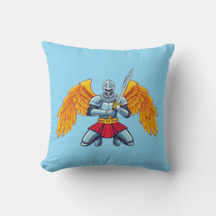 Angel with large sword cushion