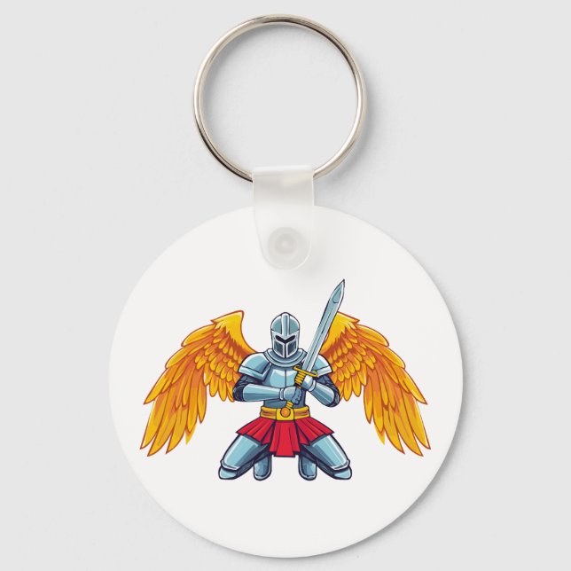 Angel with large sword key ring (Front)