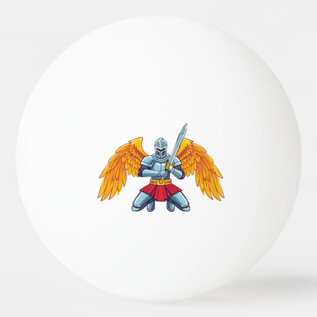Angel with large sword ping pong ball (Front)