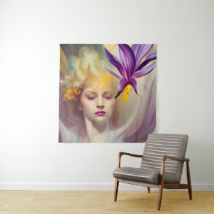 Angel with orchid tapestry