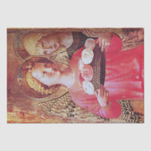 ANGEL WITH ROSES AND ARCHANGEL GABRIEL TISSUE PAPER