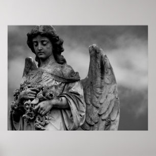 Angel with Roses Poster