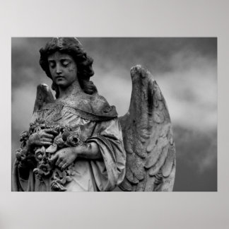 Angel with Roses Poster