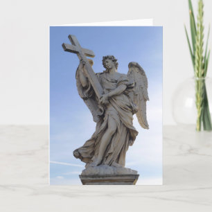 Angel with the Cross, Rome, Italy - Card