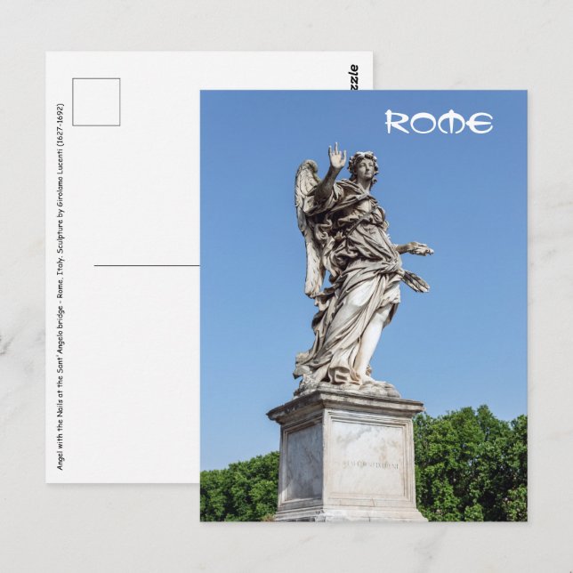 Angel with the Nails at Sant'Angelo bridge - Rome Postcard (Front/Back)