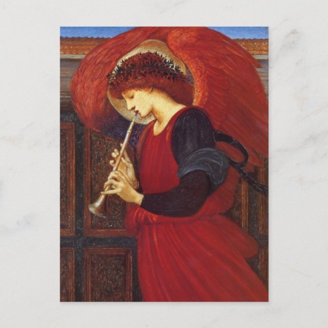 Angel with Trumpet, Burne-Jones Fine Art Postcard (Front)
