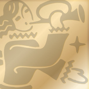 Angel with trumpet Christmas folded holiday card