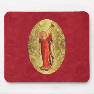 Angel with Trumpet Mouse Mat