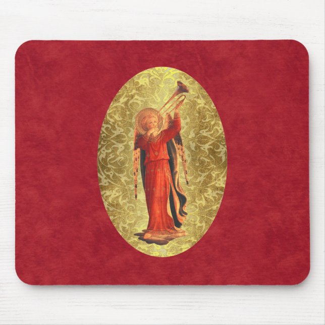 Angel with Trumpet Mouse Mat (Front)
