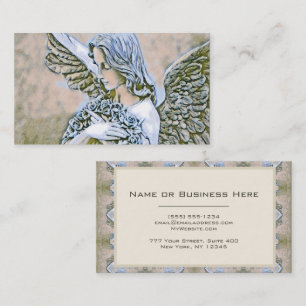 Angel with Wings and Roses Business Card