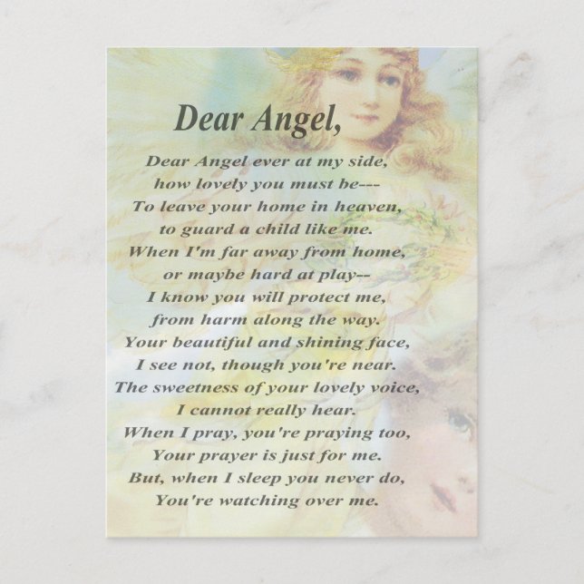 Angel with Wreath Postcard (Front)