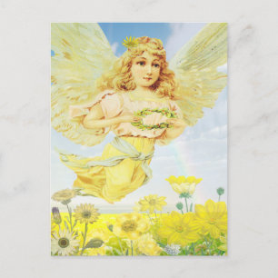 Angel with Wreath Postcard