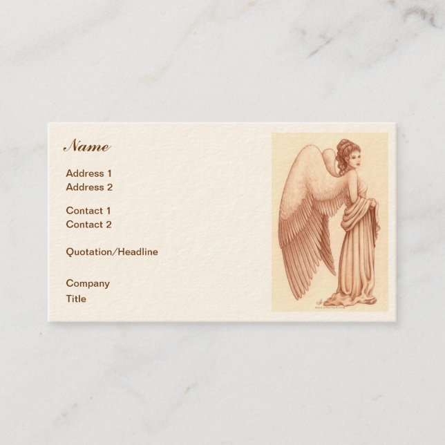 Angel Woman Business Card (Front)