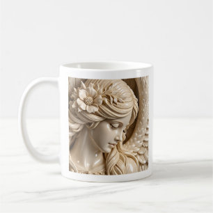 Angel Woman Profile Face Coffee Mug