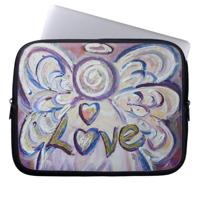 Angel Word Love Computer Sleeve Electronics Bag (Front)