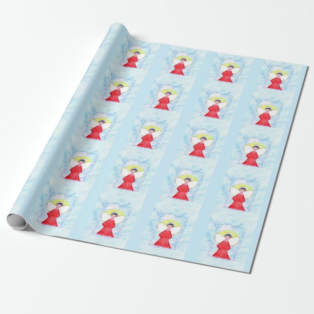 "Angel" Wrapping Paper (Unrolled)