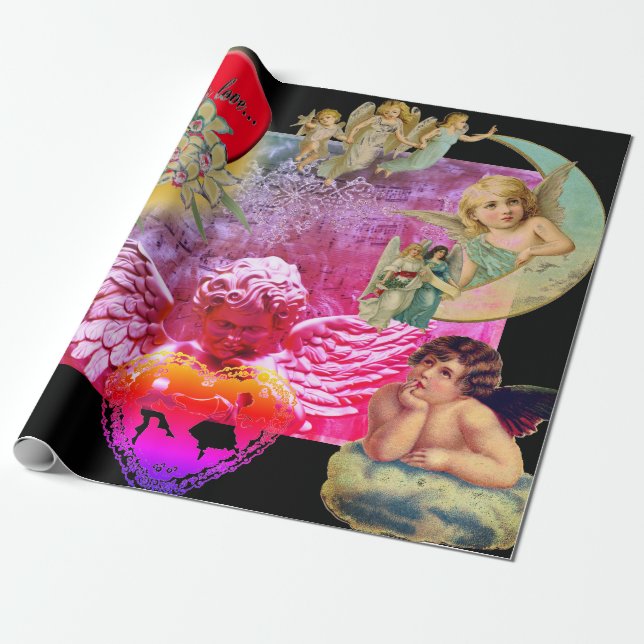 ANGEL WRAPPING PAPER FOR Valentine's Day (Unrolled)