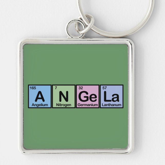 Angela made of Elements Key Ring (Front)