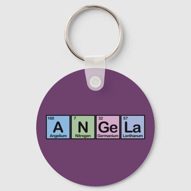 Angela made of Elements Key Ring (Front)