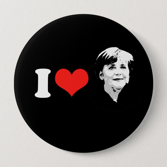 Angela Merkel 10 Cm Round Badge (Front)