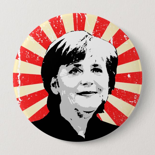 Angela Merkel 10 Cm Round Badge (Front)