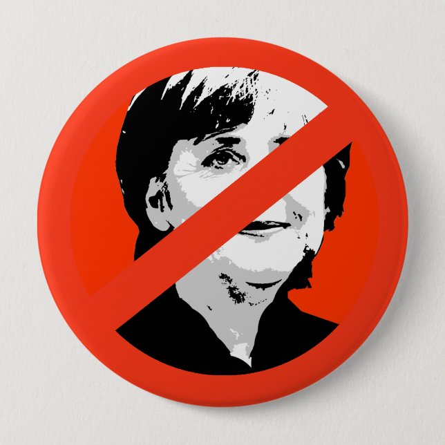Angela Merkel 10 Cm Round Badge (Front)