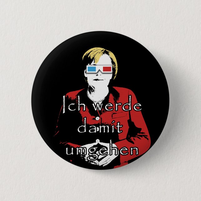 Angela Merkel 6 Cm Round Badge (Front)