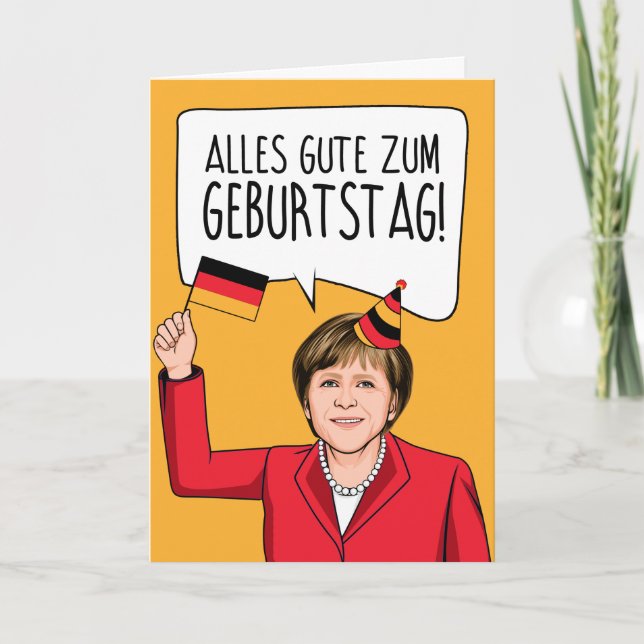 ANGELA MERKEL: Alles Gute Zum Geburtstag Card (Front)