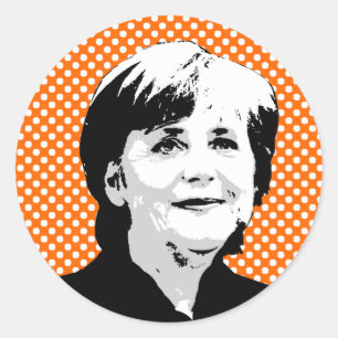 Angela Merkel Classic Round Sticker