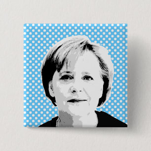 Angela Merkel -- International Leader -.png 15 Cm Square Badge
