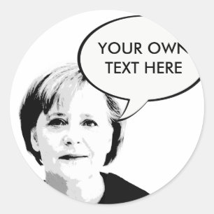 Angela Merkel -- International Leader -.png Classic Round Sticker